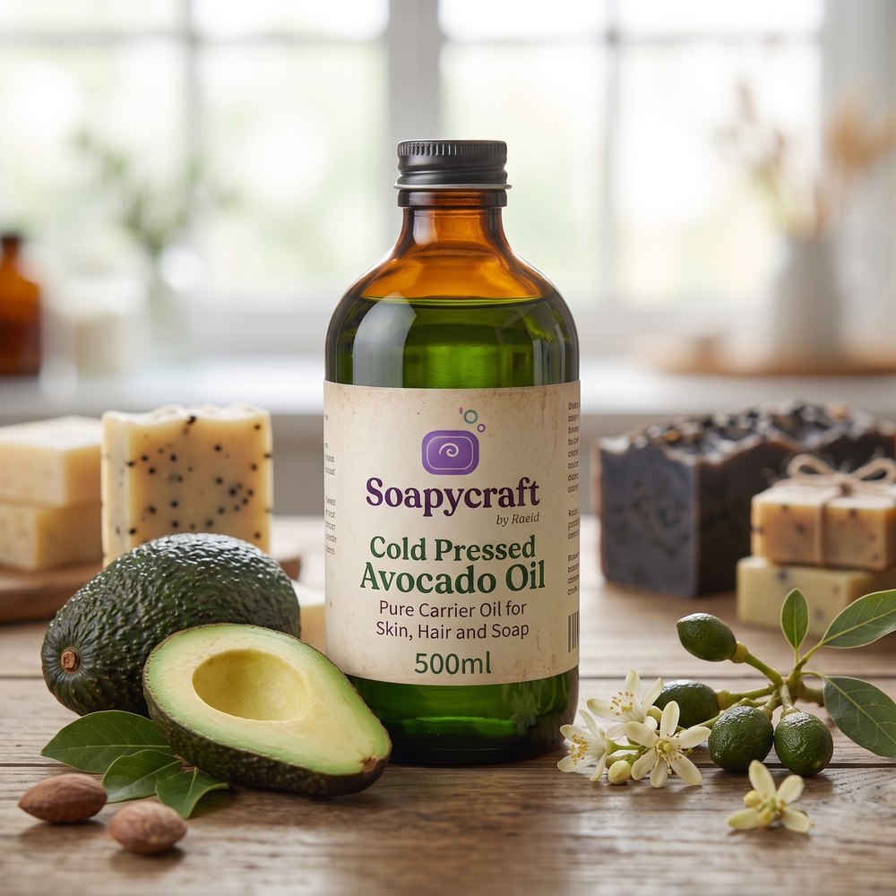 Cold Pressed Avocado Oil - Pure Carrier Oil for Skin, Hair and Soap - buy online at Soapycraft