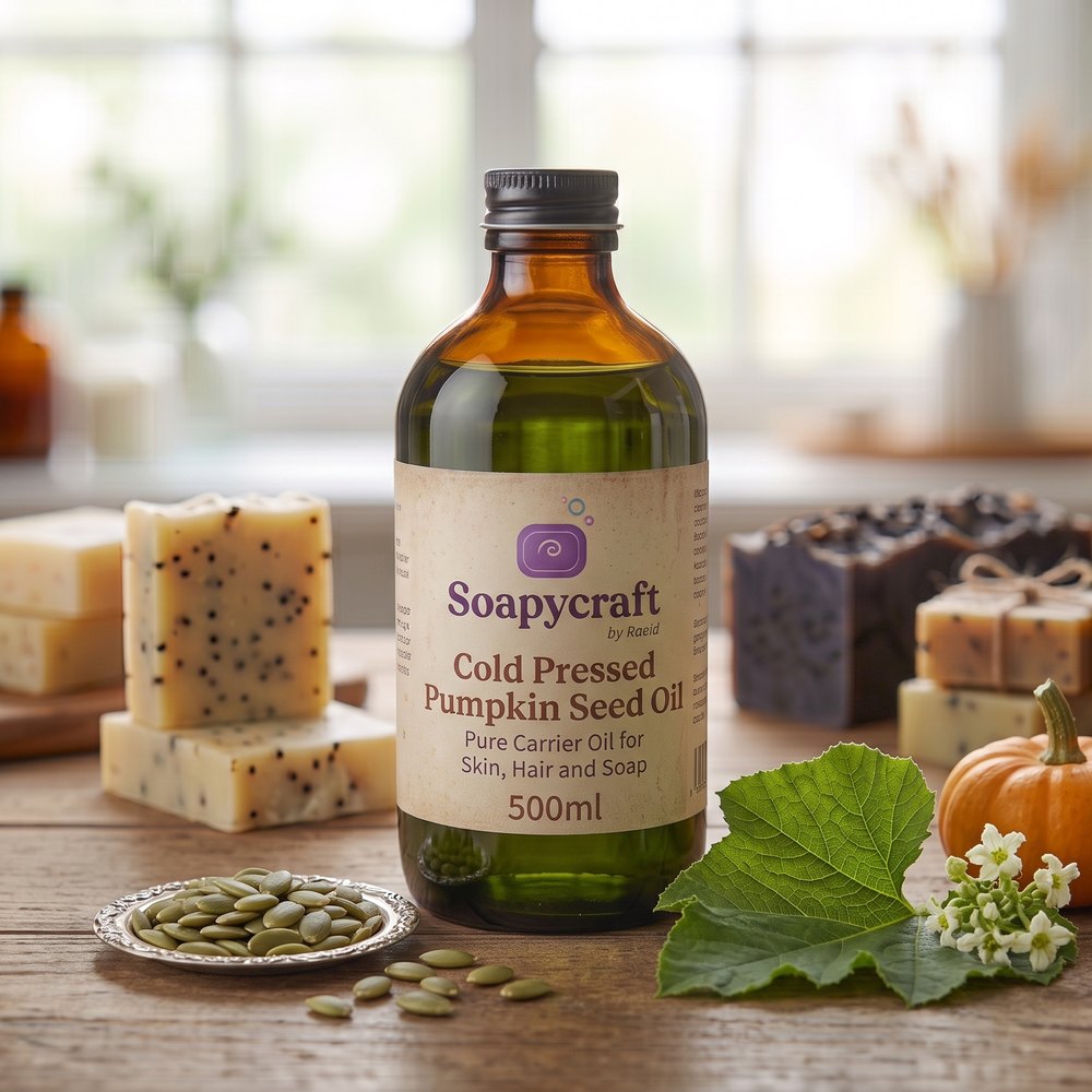 Cold Pressed Pumpkin Seed Oil - Pure Carrier Oil for Skin, Hair and Soap - buy online at Soapycraft