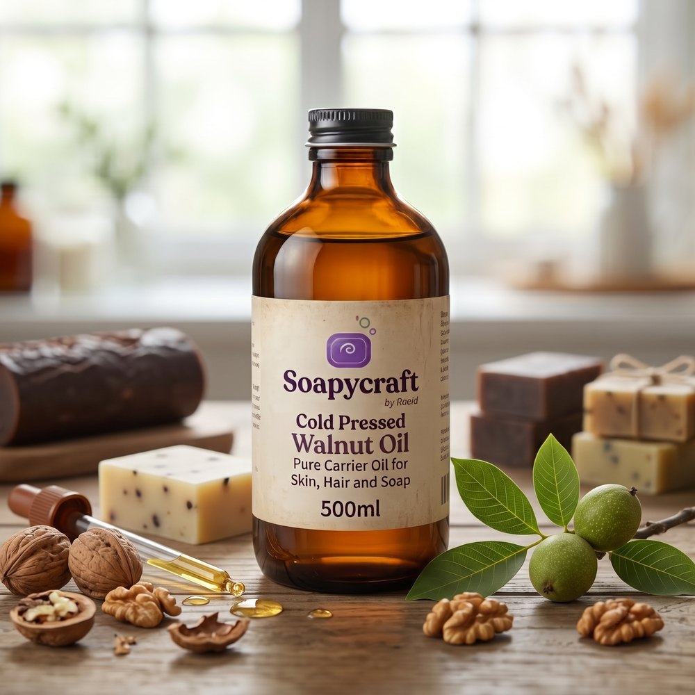 Cold Pressed Walnut Oil - Pure Carrier Oil for Skin, Hair and Soap - buy online at Soapycraft