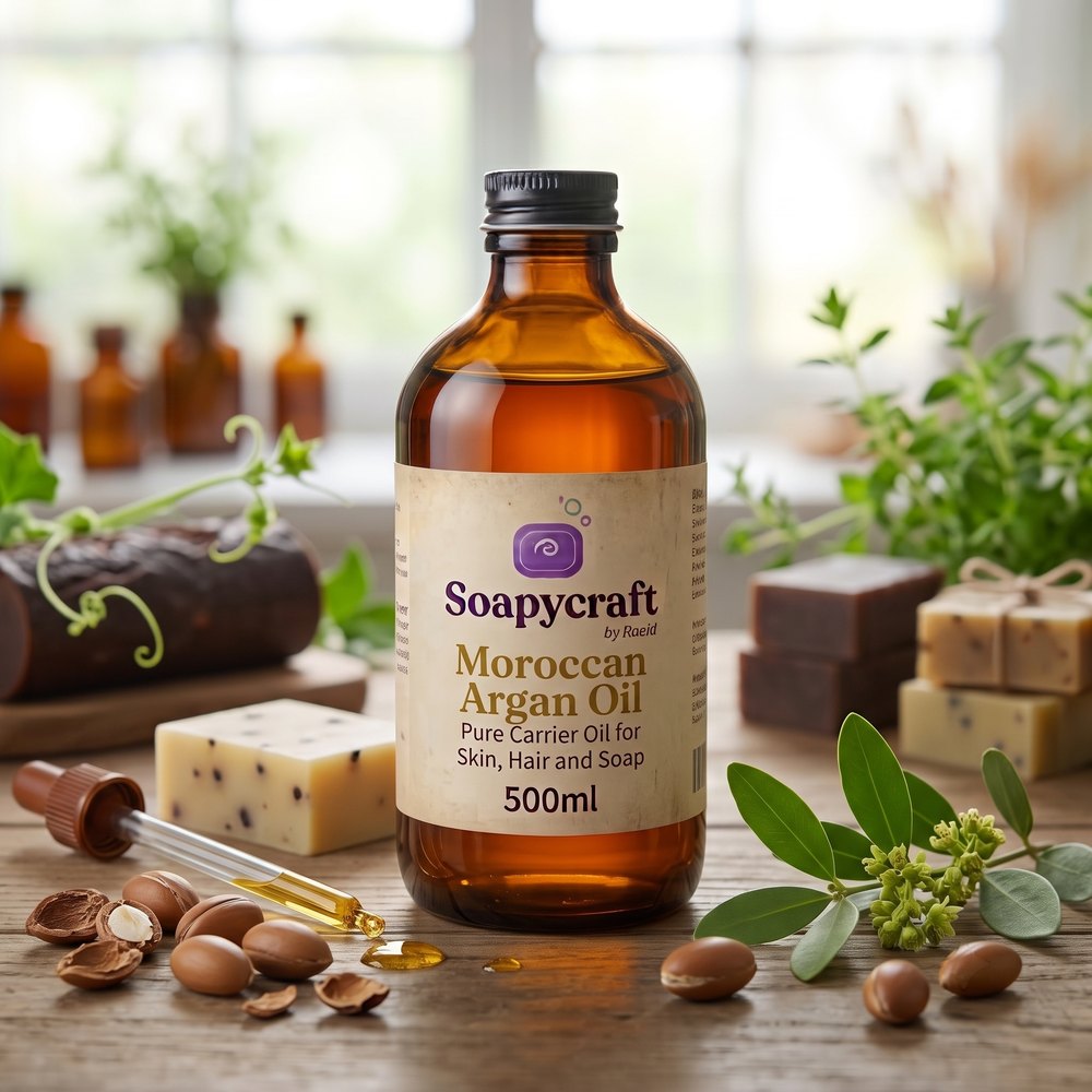 Moroccan Argan Oil - Pure Carrier Oil for Skin, Hair and Soap - buy online at Soapycraft