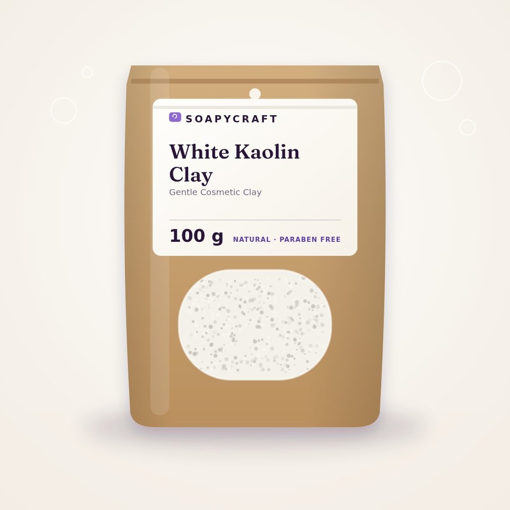 White Kaolin Clay - Gentle Cosmetic Clay - buy online at Soapycraft