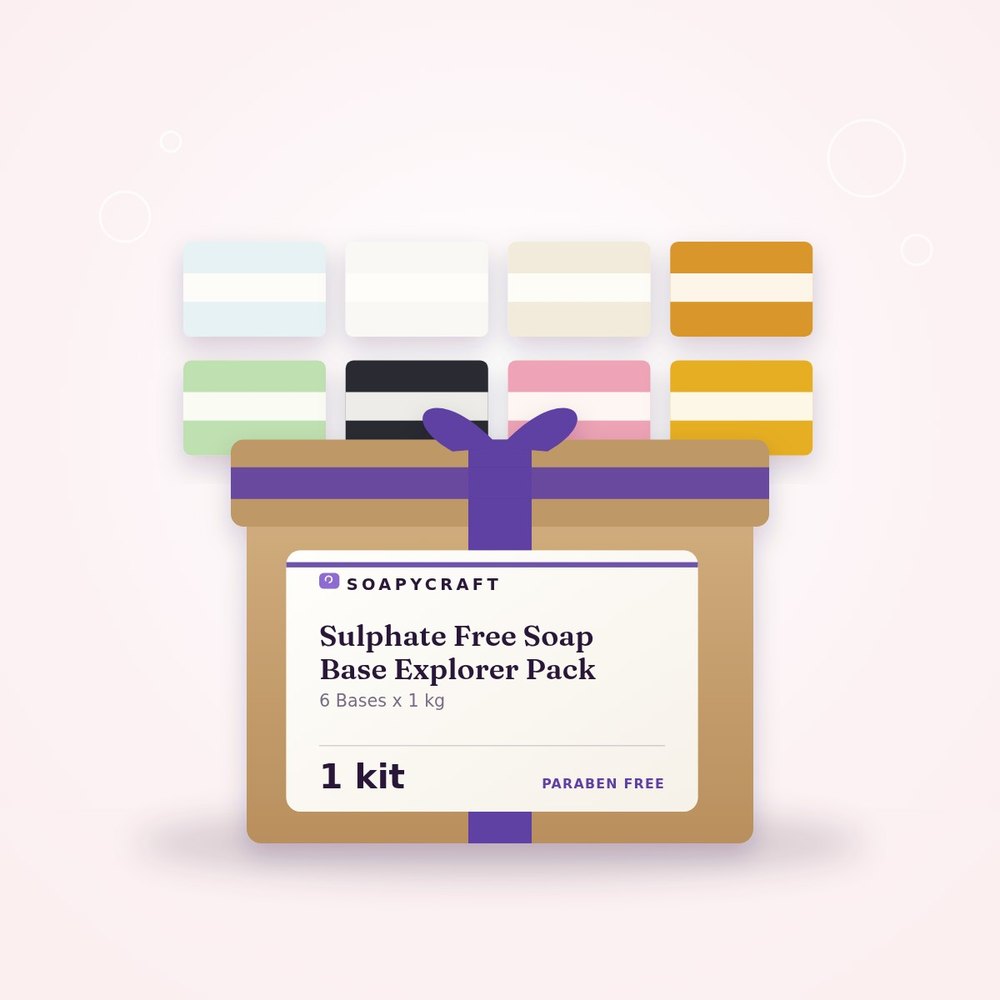 Sulphate Free Soap Base Explorer Pack - 6 Bases x 1 kg - buy online at Soapycraft