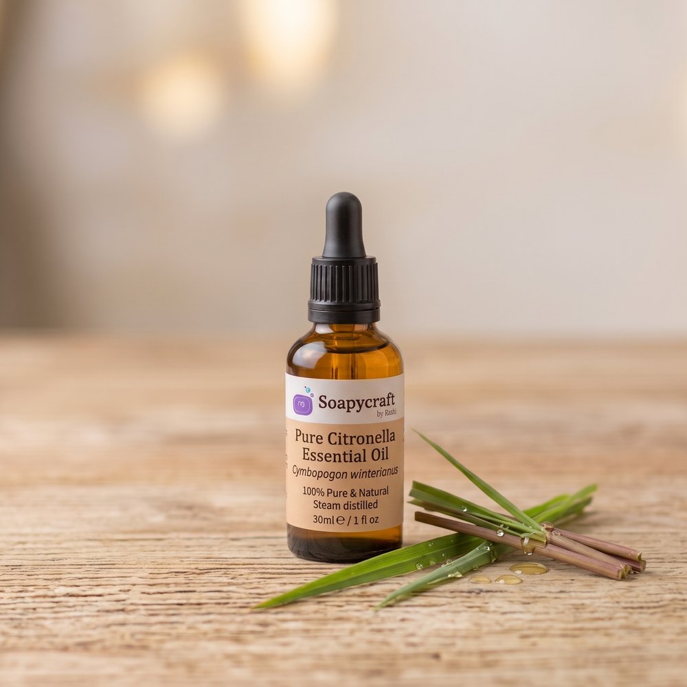 Pure Citronella Essential Oil (Cymbopogon winterianus) - Steam distilled - buy online at Soapycraft