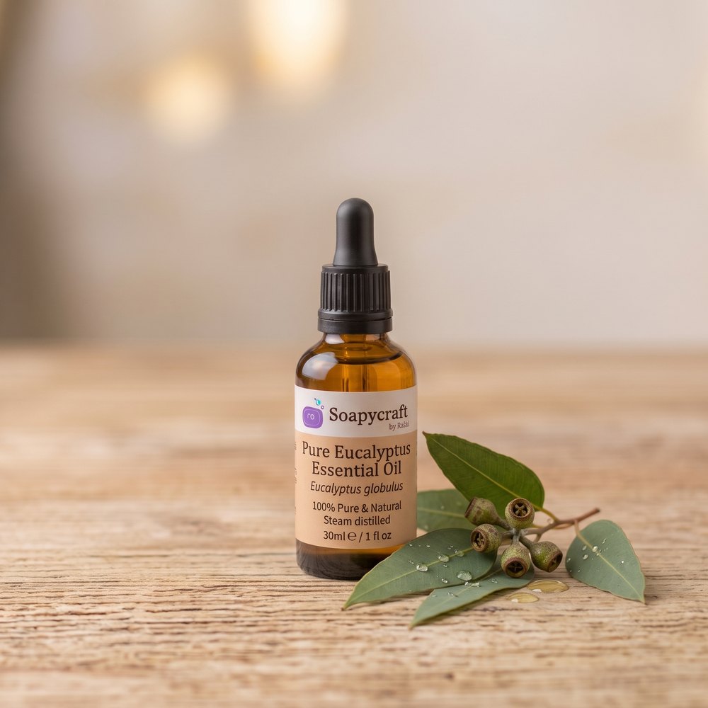 Pure Eucalyptus Essential Oil (Eucalyptus globulus) - Steam distilled - buy online at Soapycraft