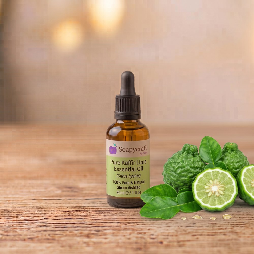 Pure Kaffir Lime Essential Oil (Citrus hystrix) - Steam distilled - buy online at Soapycraft