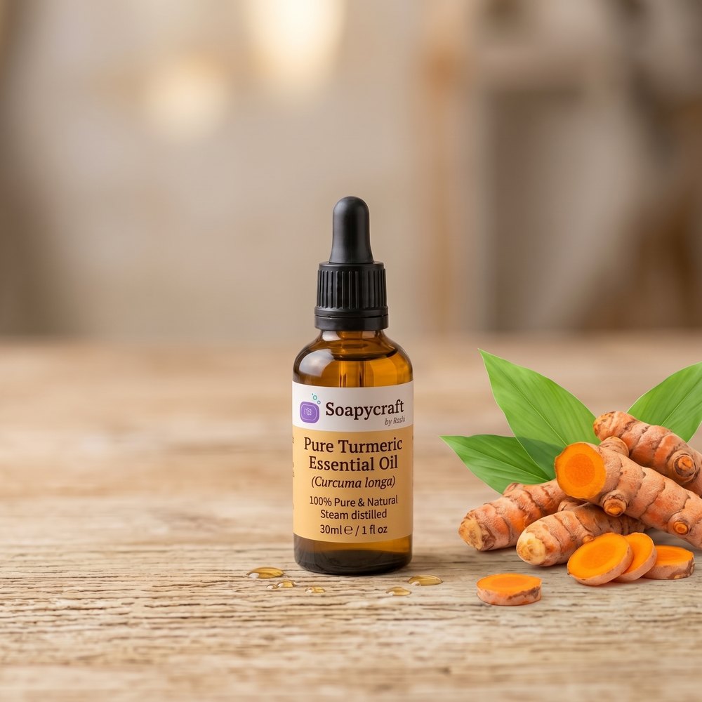 Pure Turmeric Essential Oil (Curcuma longa) - Steam distilled - buy online at Soapycraft