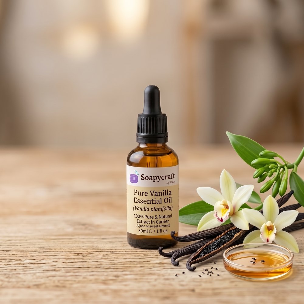 Pure Vanilla Essential Oil (Vanilla planifolia) - Extract in carrier - buy online at Soapycraft