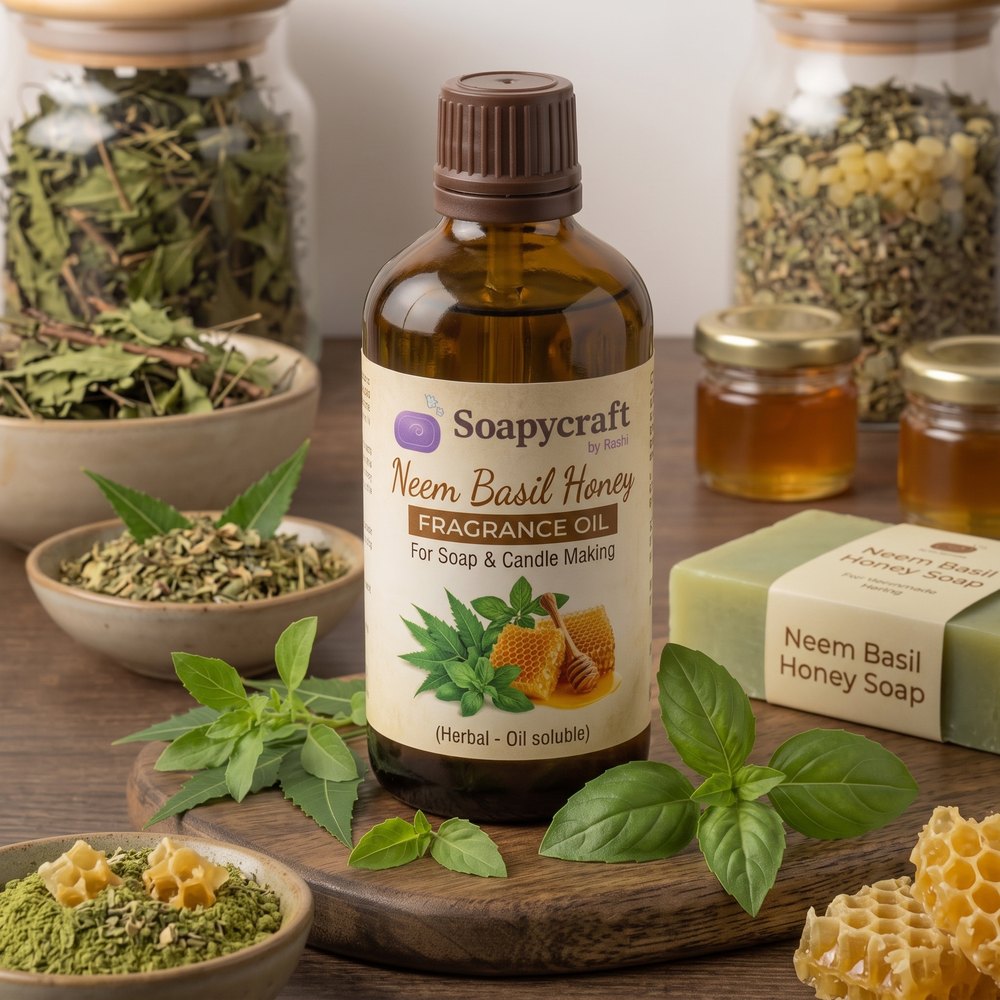 Neem Basil Honey Fragrance Oil for Soap and Candle Making (Herbal) - buy online at Soapycraft