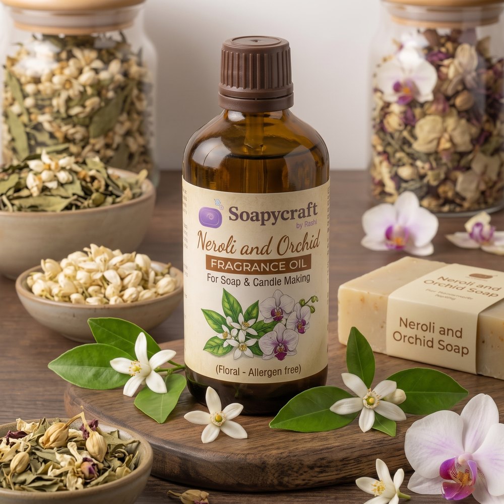 Neroli and Orchid Fragrance Oil for Soap and Candle Making (Floral - Allergen free) - buy online at Soapycraft
