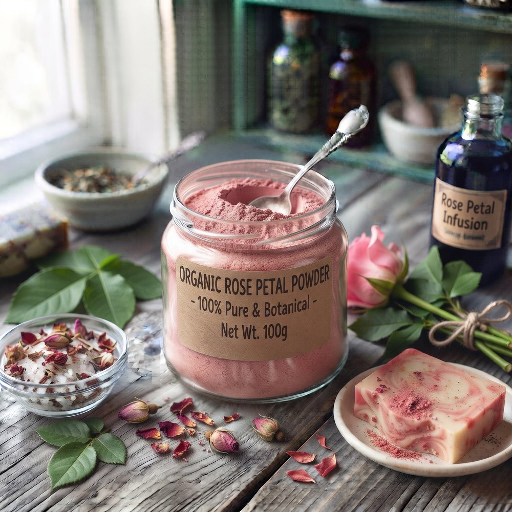 Organic Rose Petal Powder - buy online at Soapycraft