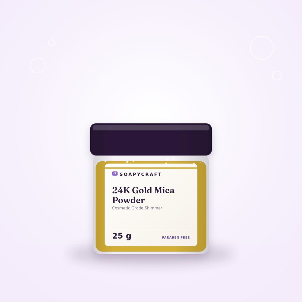 24K Gold Mica Powder - Cosmetic Grade Shimmer - buy online at Soapycraft