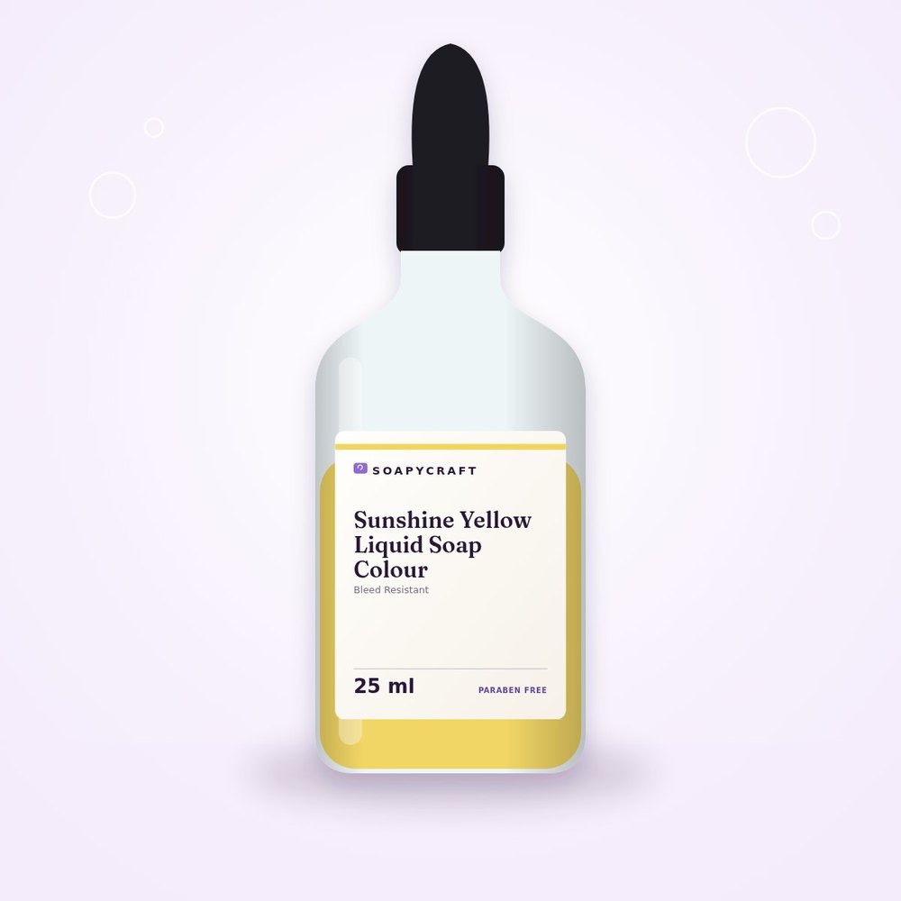 Sunshine Yellow Liquid Soap Colour - Bleed Resistant - buy online at Soapycraft