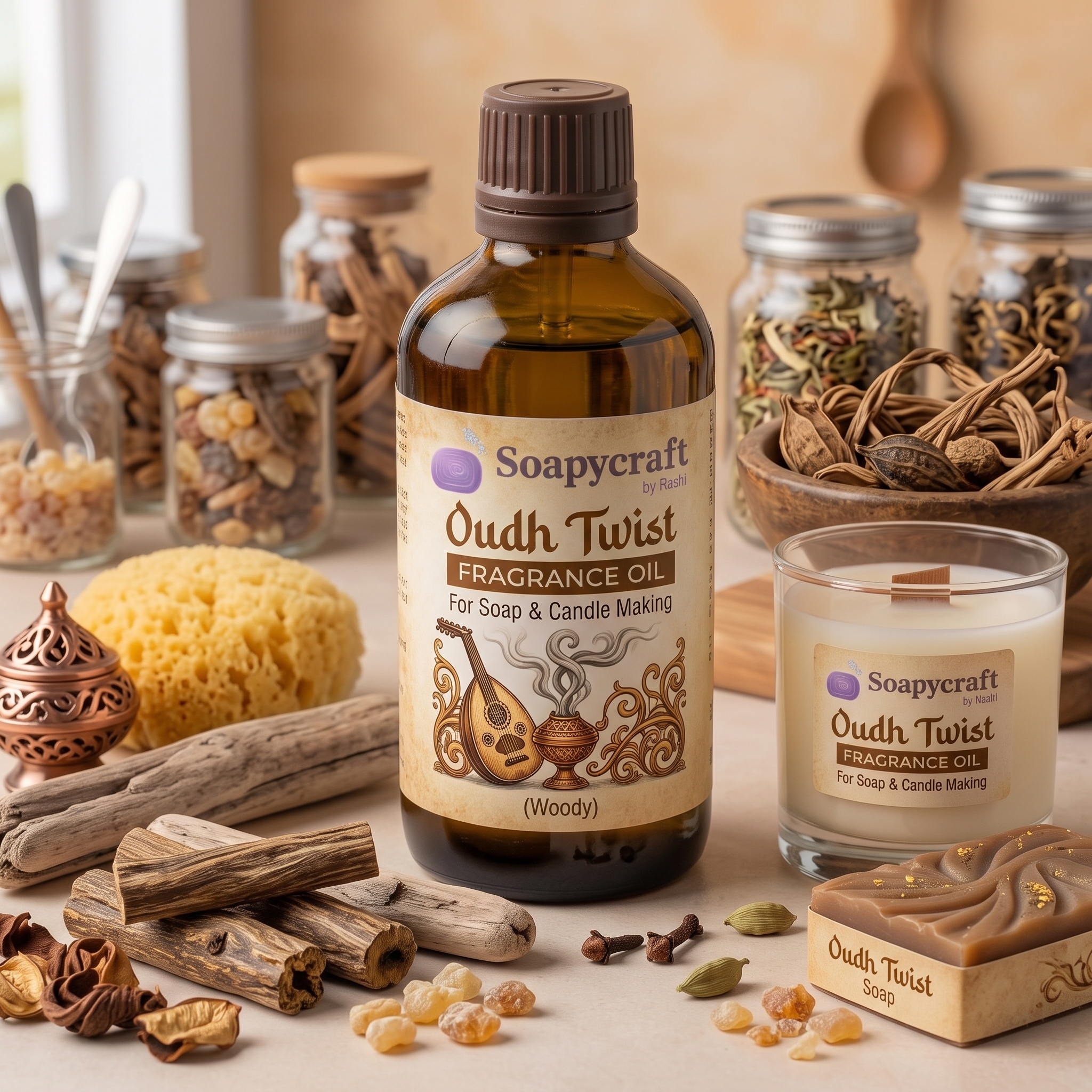 Oudh Twist Fragrance Oil for Soap and Candle Making (Woody) - buy online at Soapycraft