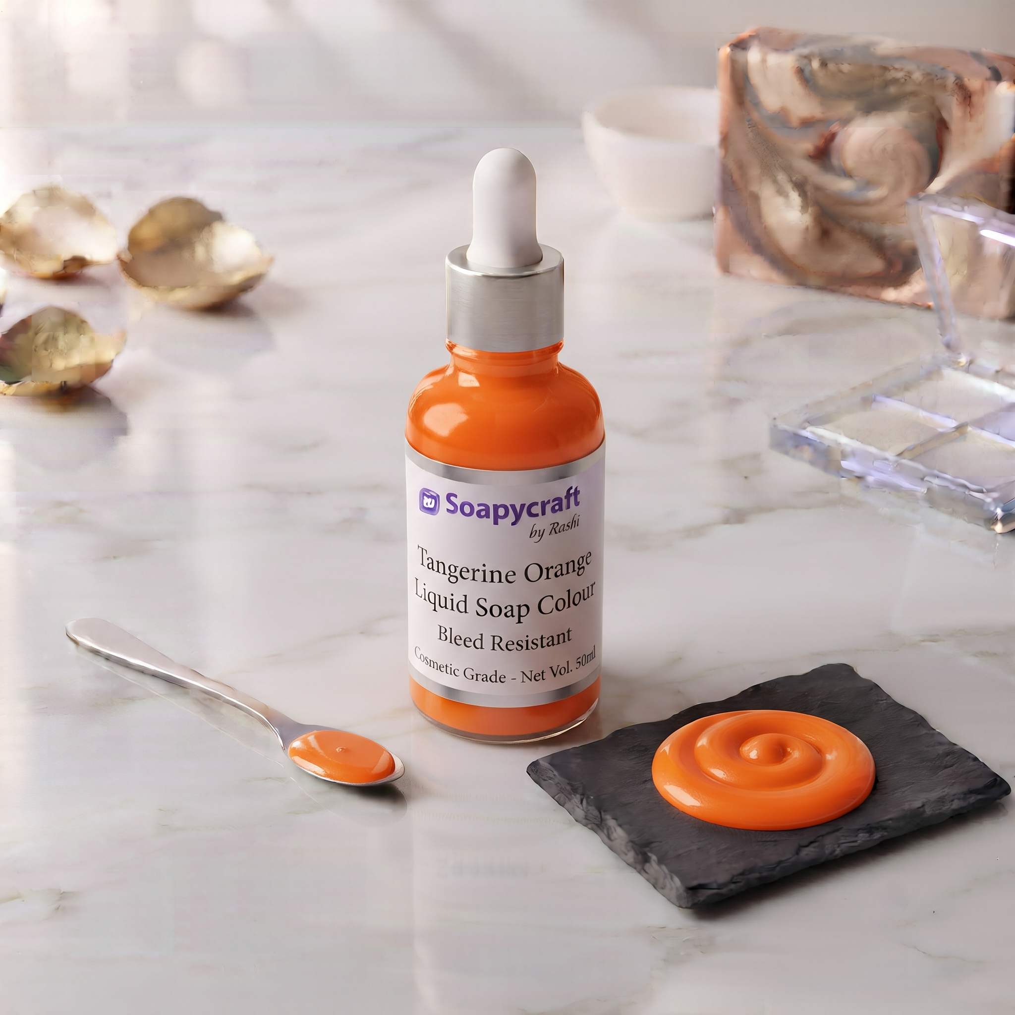 Tangerine Orange Liquid Soap Colour - Bleed Resistant - buy online at Soapycraft