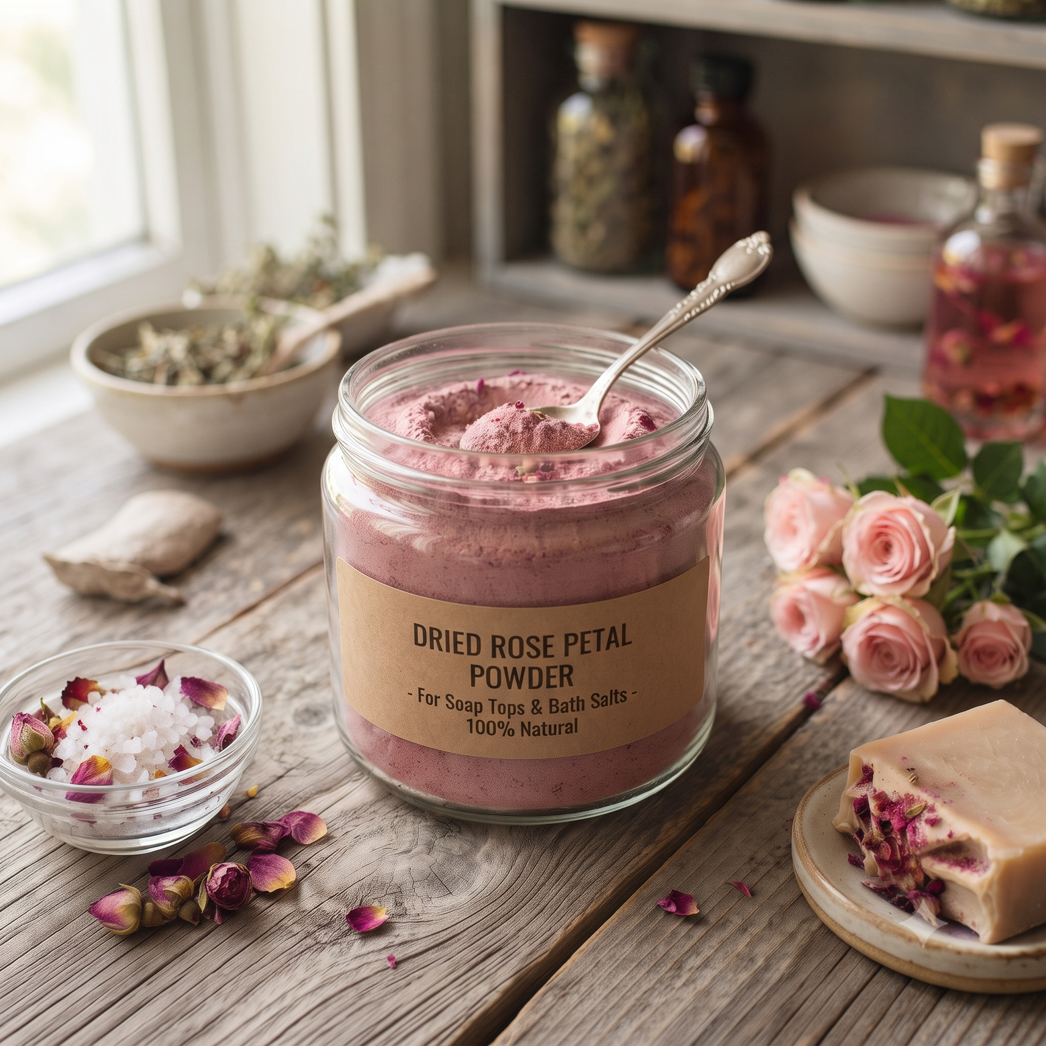 Dried Rose Petals for Soap Tops and Bath Salts - buy online at Soapycraft