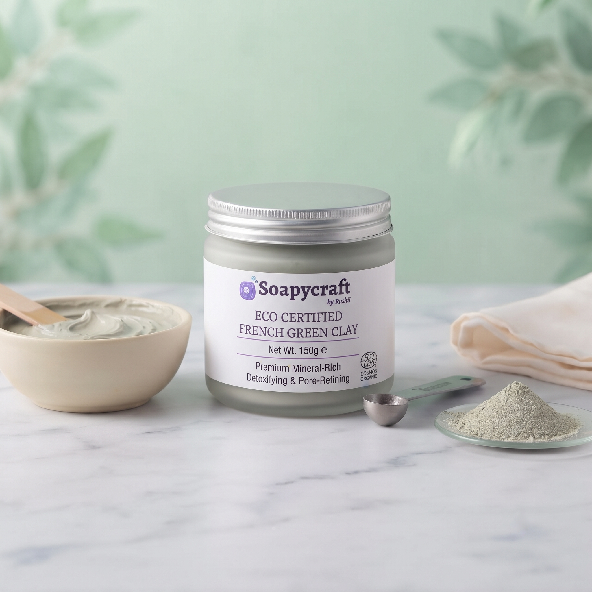 Eco Certified French Green Clay - buy online at Soapycraft